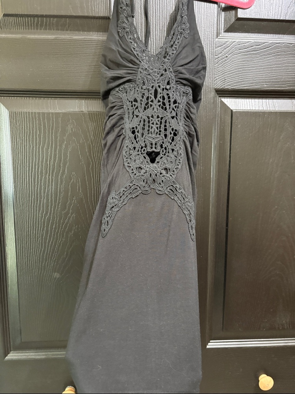 Sky Black Mini Dress with Crochet Front - Picture 3 of 6